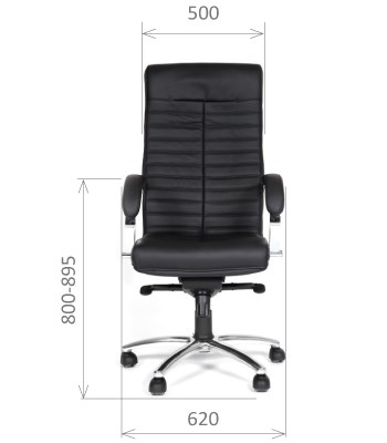 Офисное кресло CHAIRMAN 480 Экокожа премиум черная в Ирбите - изображение 1